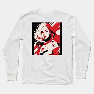 Pop Stylized girl Long Sleeve T-Shirt